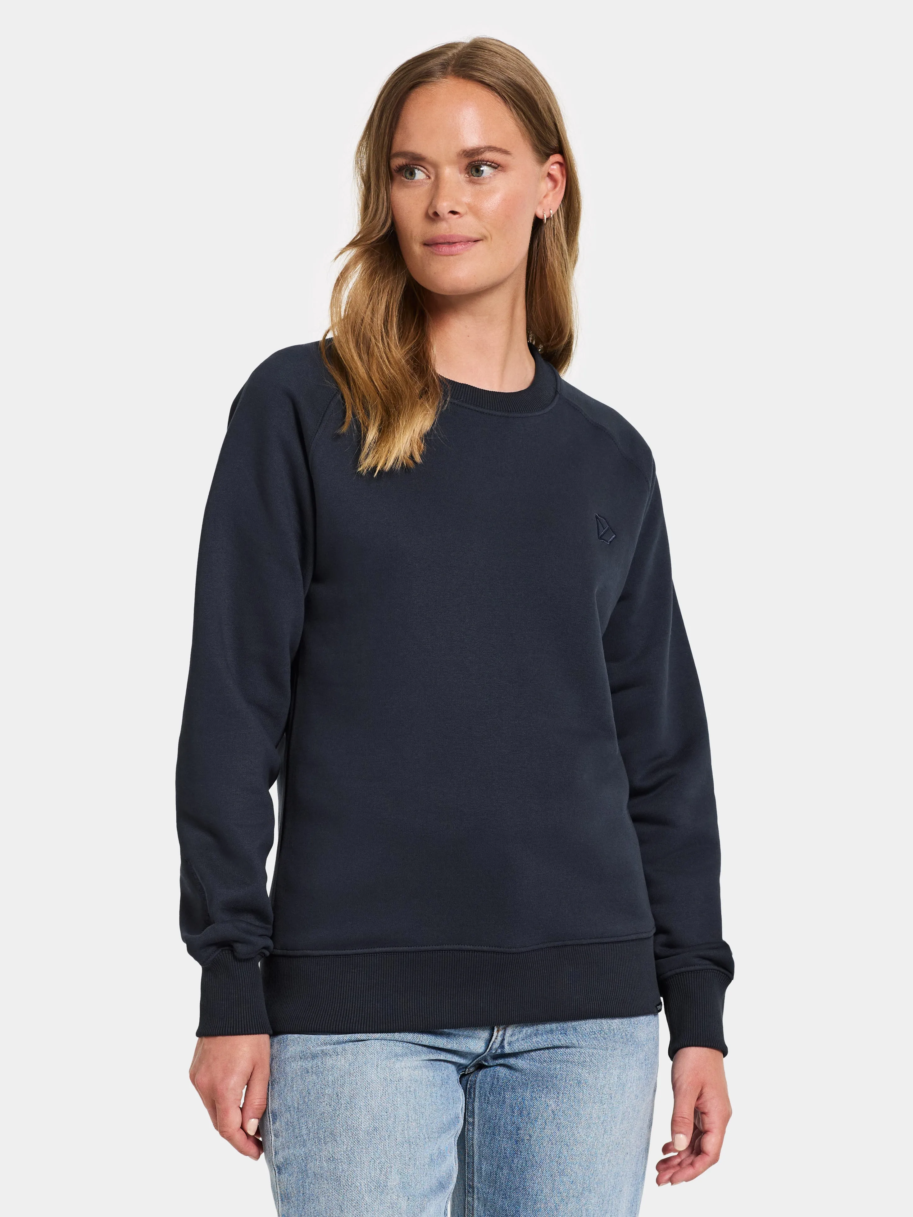 Fyn Sweater - Navy - Women's Sweatshirt - Blue - Size: 46 - Didriksons