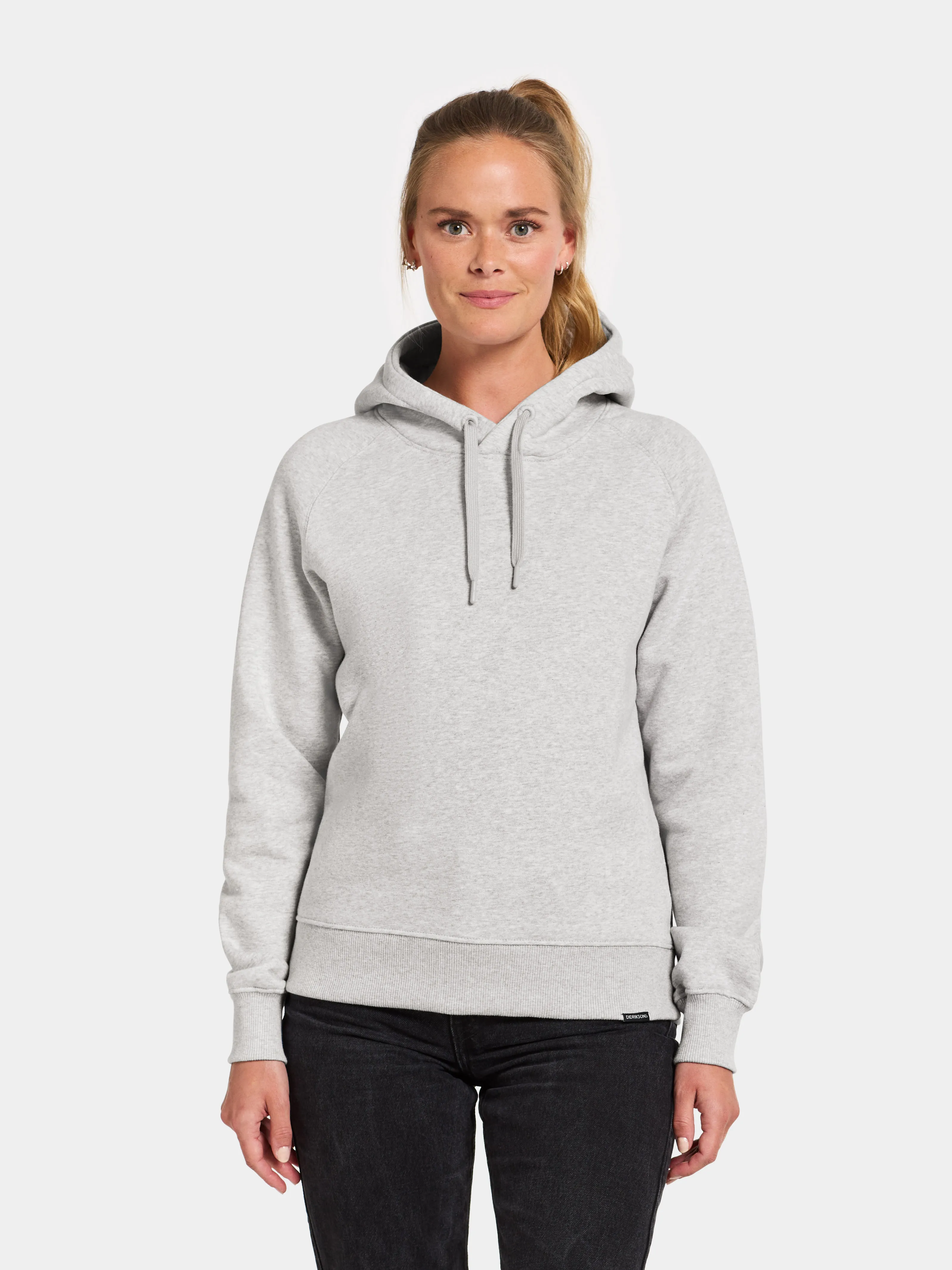 Ven Hoodie - Aluminum melange - Women's Sweater - Gray - Size: 44 - Didriksons