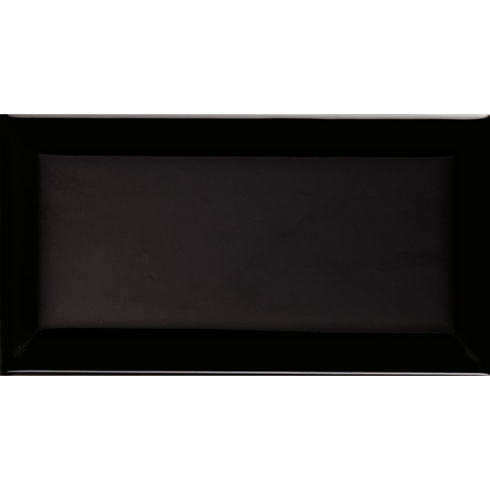 Klassisk fasad svart blank 7,5x15