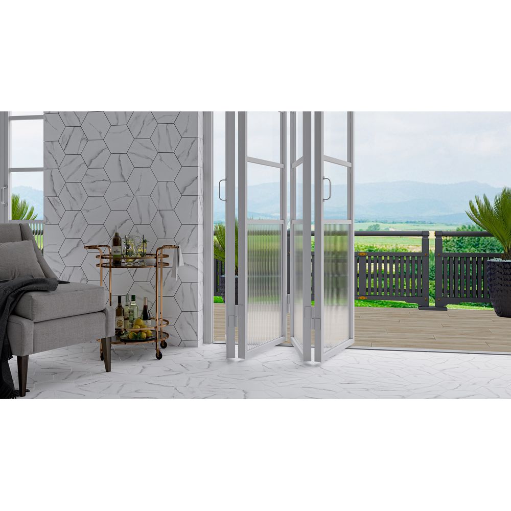 Marmo hexagon marquina gold 20x24
