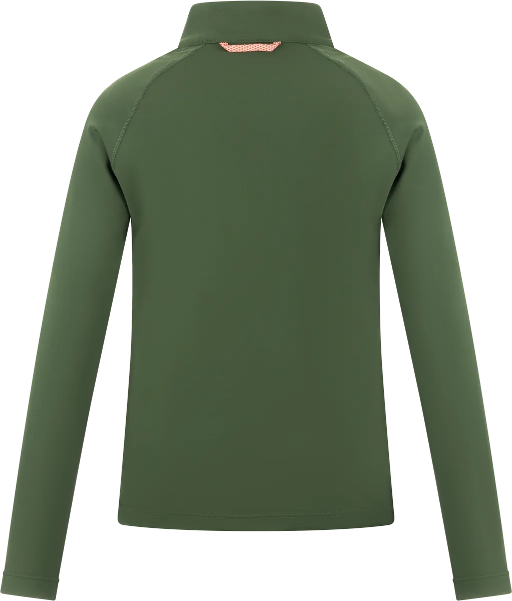 Undal stretchig mellanlagertröja med half zip Junior