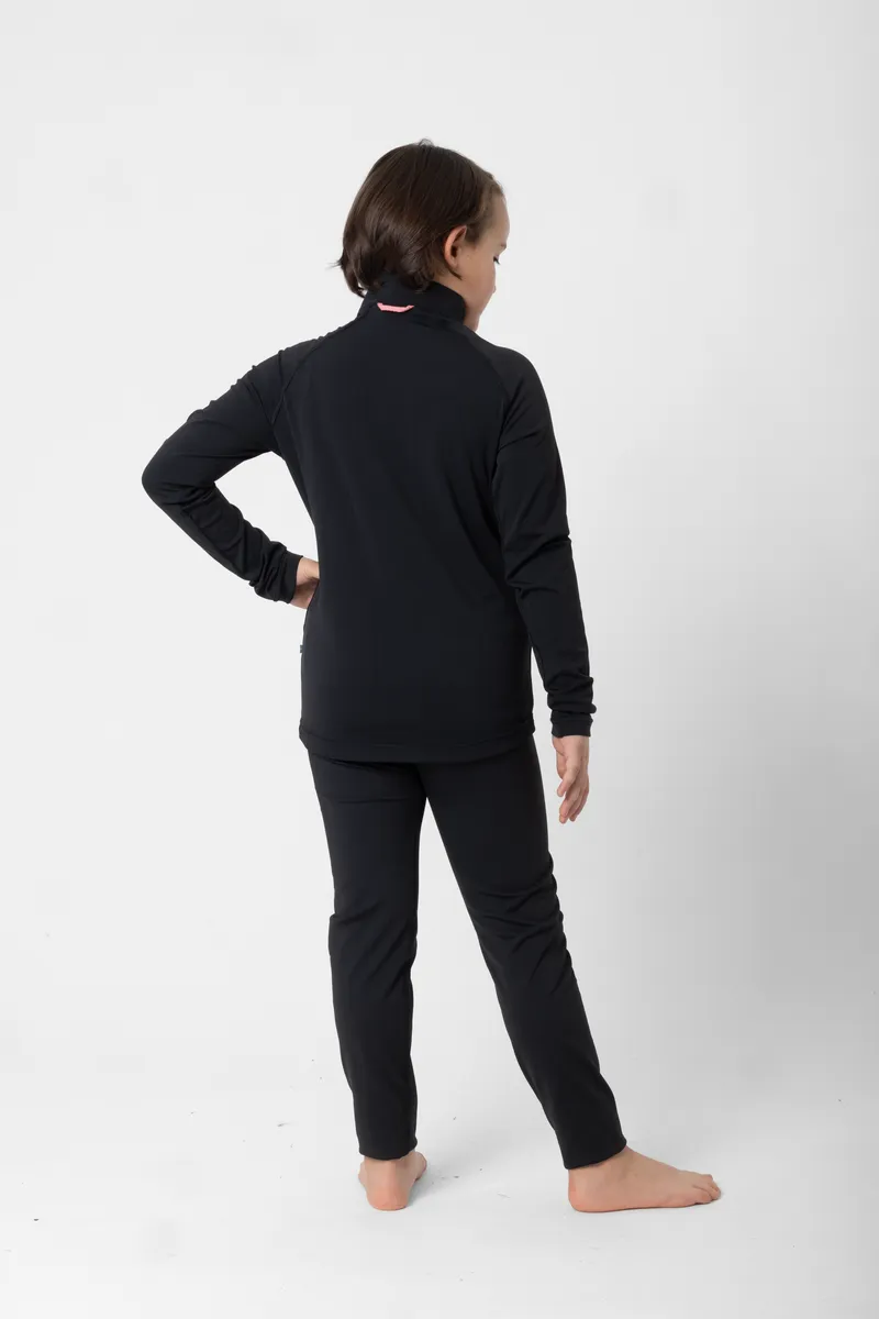Undal stretchig mellanlagertröja med half zip Junior