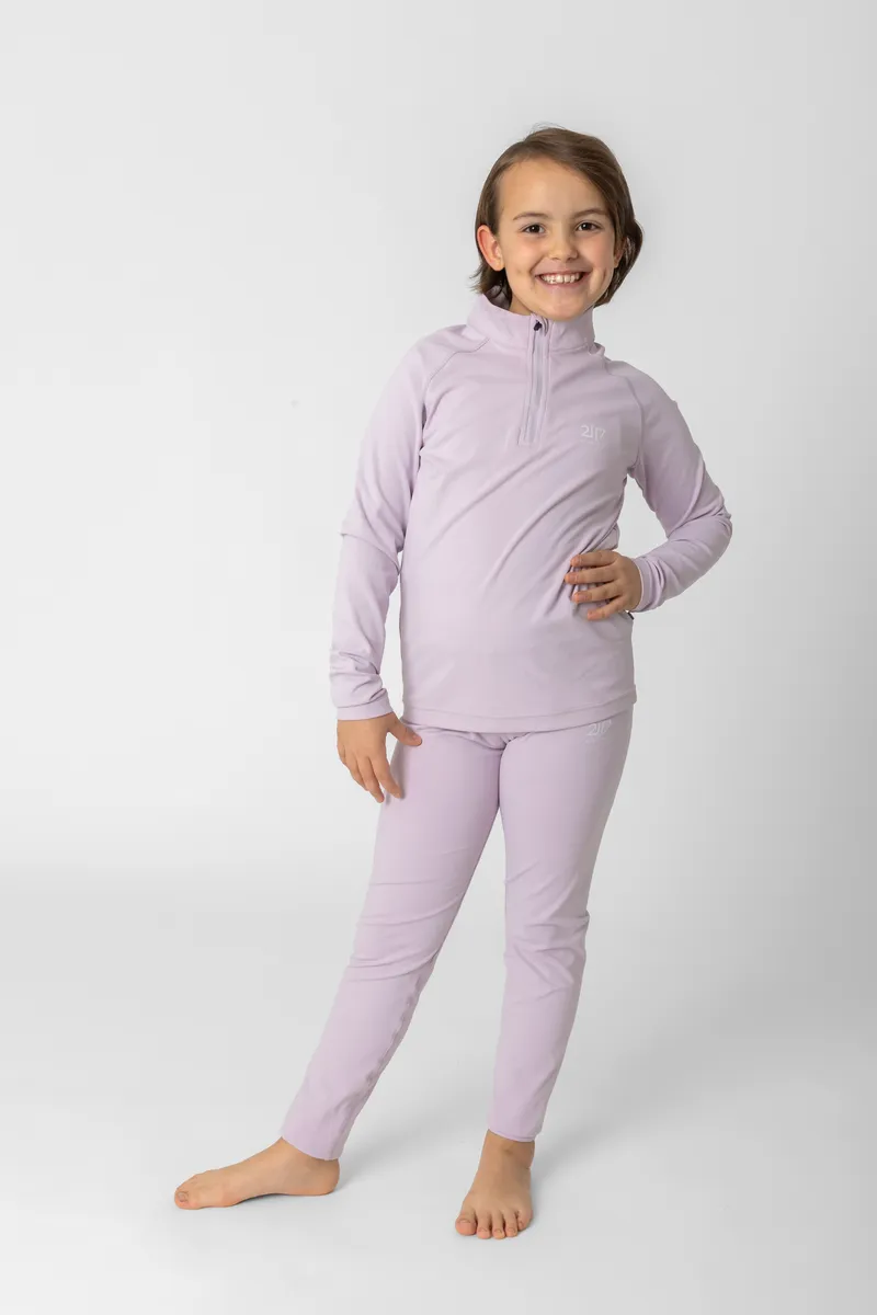 Undal stretchig mellanlagertröja med half zip Junior