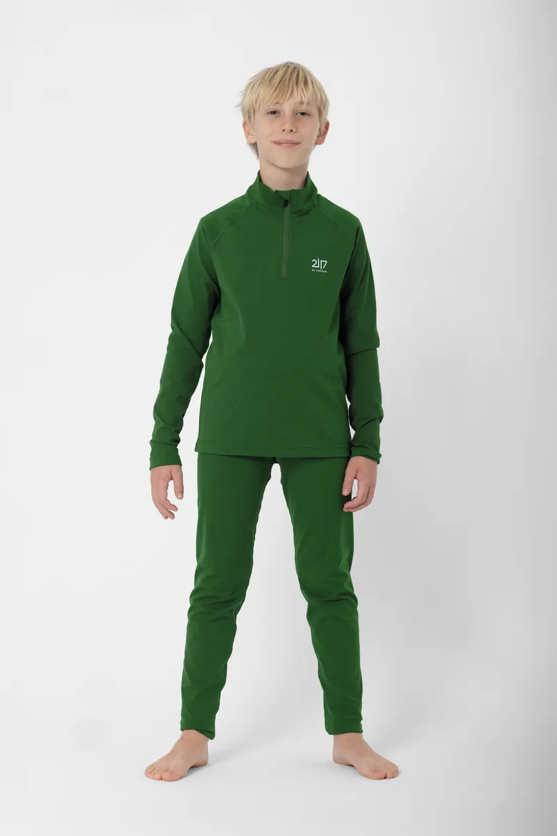 Undal stretchig mellanlagertröja med half zip Junior