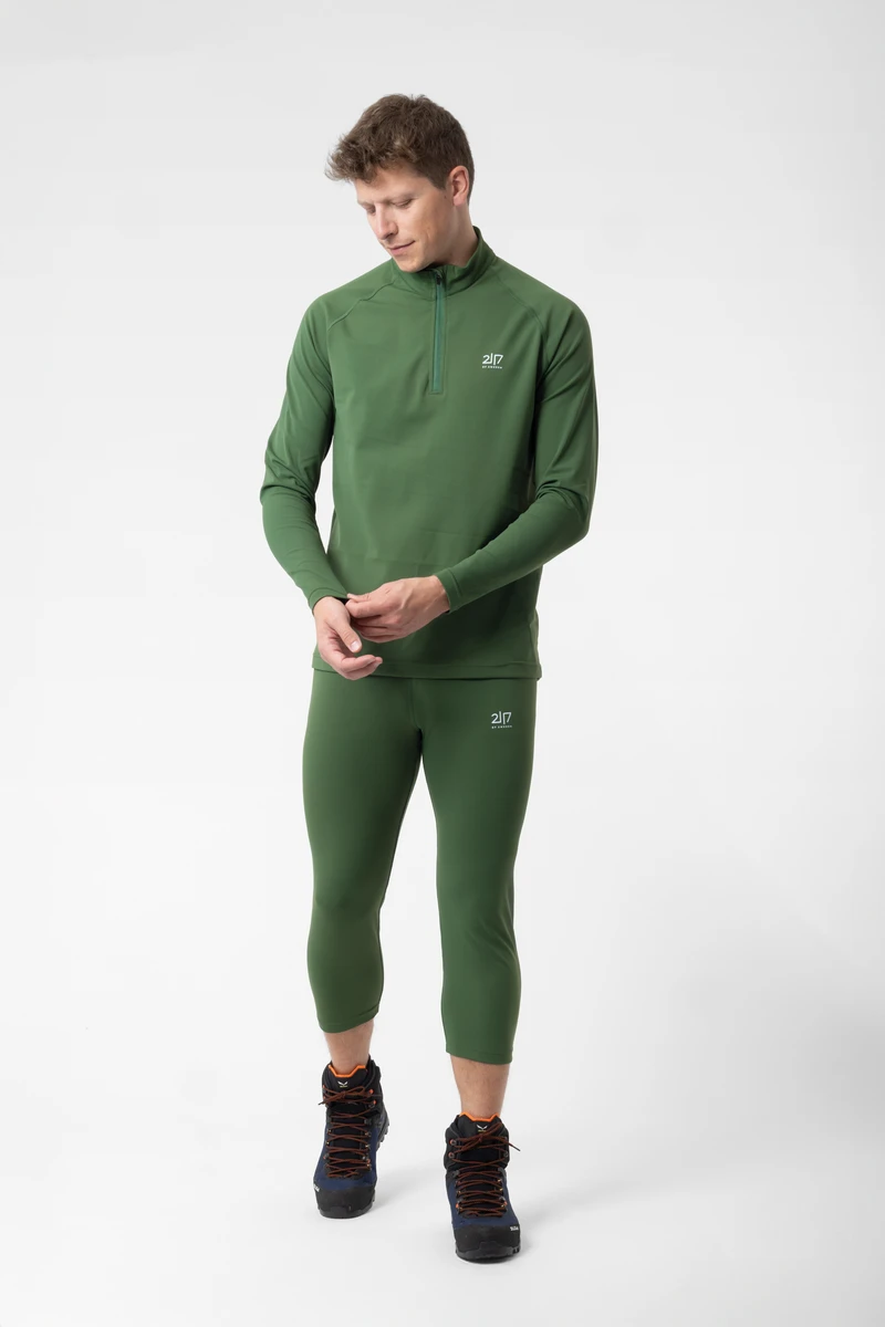 Undal stretchig mellanlager-half zip Herr