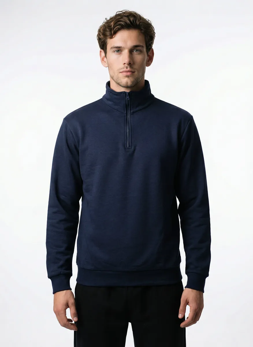 Tröja m ½ zip