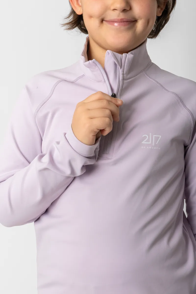 Undal stretchig mellanlagertröja med half zip Junior