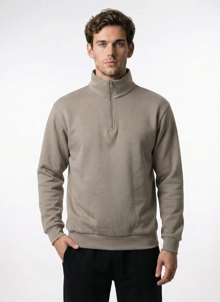 Tröja m ½ zip