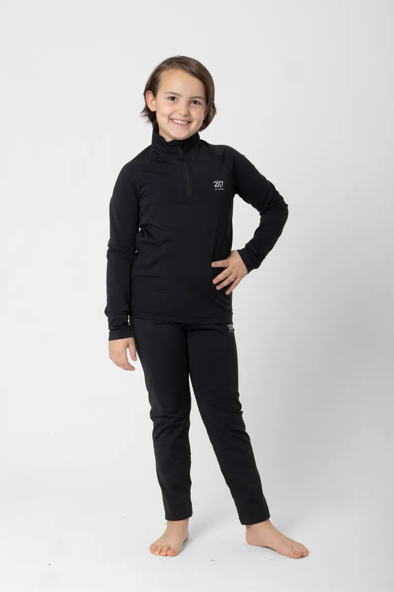 Undal stretchig mellanlagertröja med half zip Junior