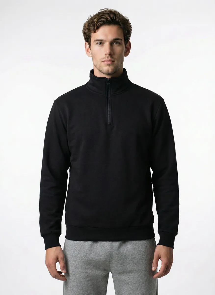 Tröja m ½ zip