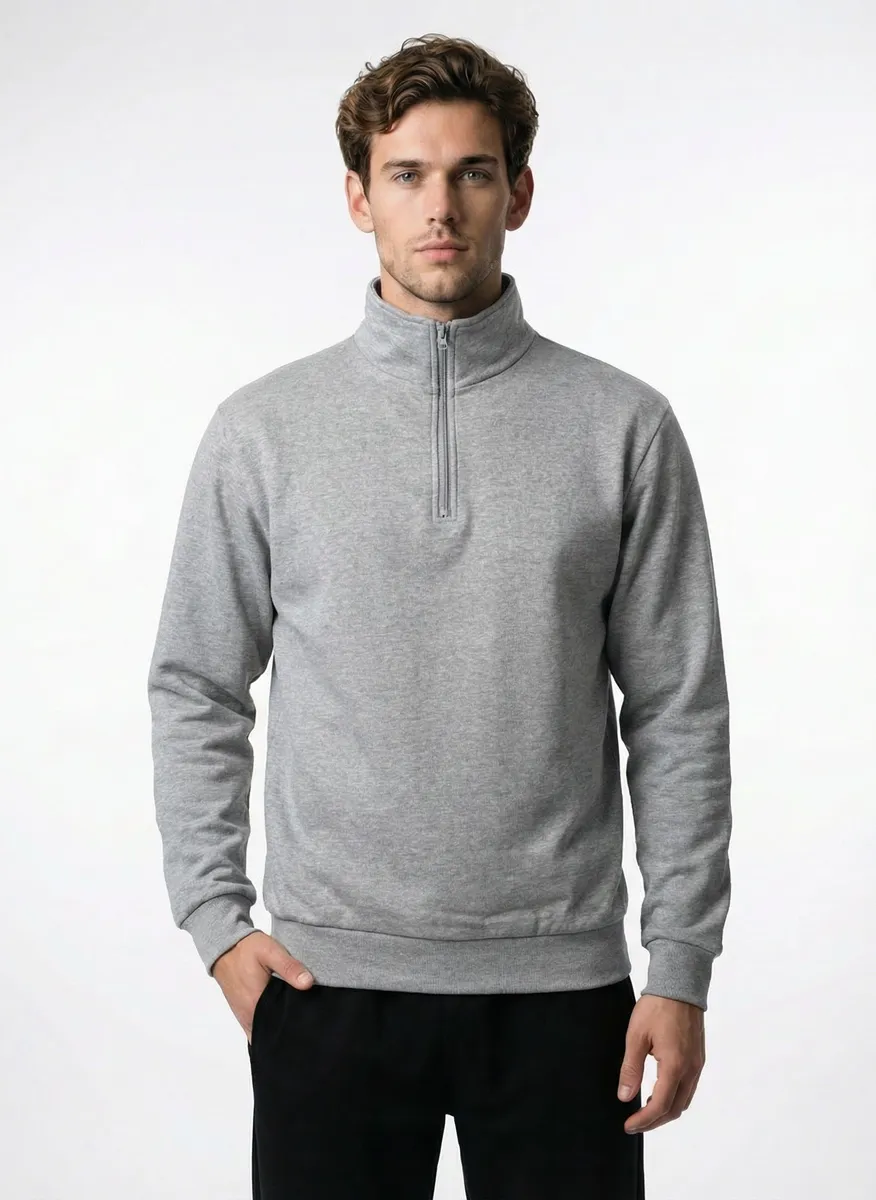 Tröja m ½ zip